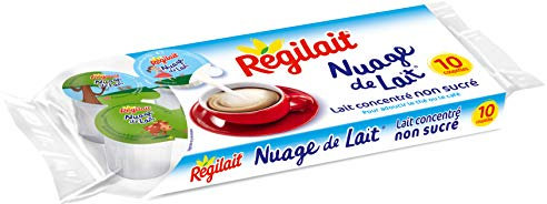 Régilait Lait Concentré Non Sucré Nuage de Lait 75 g - Boîte de 10 - Lot de 20