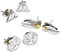 The Carat Shop HARRY POTTER Symbols Damen-Ohrringe-Set, silberfarben, único, Zink Synthetik, Ohne Edelstein