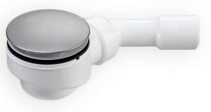 Ablaufgarnitur Typ B für Duschtassen mit 90mm Ablaufloch - 45° Ablaufbogen