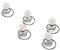 5 x Straß Curlie Curlies Premium - Brauthaarschmuck, Haarschmuck | Set – Klar