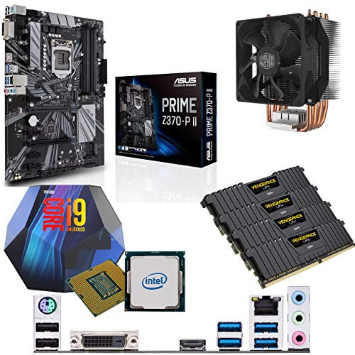 Components4All Intel Coffee Lake Core i9 9900K 3.6GHz (5.0GHz Turbo) CPU, ASUS Prime Z370-P II Motherboard, 16GB 3200MHz Corsair DDR4 RAM & Cooler Master Hyper Cooler Pre-Built Bundle