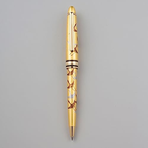 箔一＼ＨＡＫＵＩＣＨＩ Maki-e Ballpoint Pen [One Thousand Cranes (gold)]