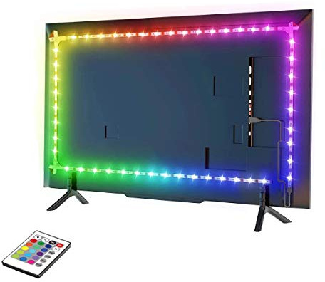 aijiaer TV LED Backlights, 9.8ft LED Strip Lights with Remote, USB Powered
