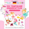 Papierdrachen 100 hautfreundliche Kindertattoos - Tattoos mit Einhörnern, Meerjungfrauen, Prinzessinnen - als Geburtstagsmitgebsel & Geschenkidee für Kinder - vegan & geprüft