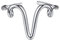 ChicSilver Damen Buchstabering 925 Silber Alphabet V Ring Offener verstellbare Ring für Model