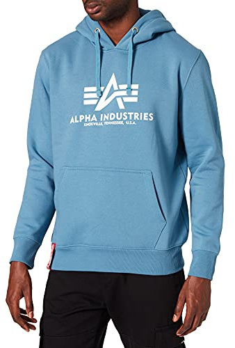 Alpha Industries Herren Basic Hoodie Kapuzenpullover, Airforce Blue, M