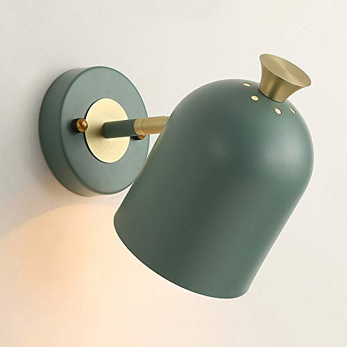 DROMEZ LED kreative Wandlampe kinderzimmer,Wandleuchte Innen Modern Schlafzimmer,Verstellbar Metallkopf Kinder Nachttischlampe,Nordischer Stil Wohnzimmer Wandbeleuchtung,für Küche Restaurant,Grün