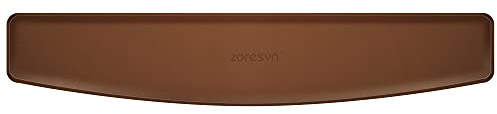 ZORESYN PU Leather Keyboard Wrist Pad Ergonomic Memory Foam Anti Slip Wrist Rest Support for PC Mechanical Gaming Keyboard - Large(Brown)