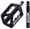 Lohca Fahrradpedale Nylon Flat Fahrrad Pedale 9/16 MTB Rennrad Mountainbike Cube Pedale mit 3 DU Bearing, Ultraleicht, Anti-Staub, rutschfest, Wasserdicht, Schwarz