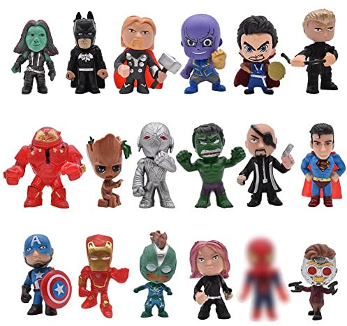 BESTZY Cupcake Toppers, Birthday Cake Topper , Cake Toppers 18 Pcs Happy Birthday Party Supplies Cake Decorations for fans, Kids Birthday Party