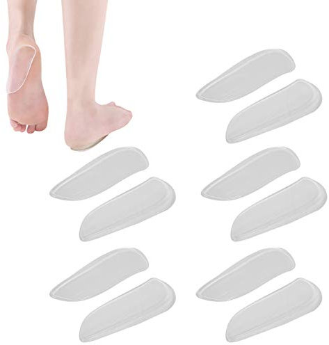 Fersenkeil-Einsätze, 5 Paar / Set Ferseneinlagen für Schuhe, Silikoneinlagen mit Keilabsatz, mittlere und seitliche Ferse, orthopädische Gelschutzschalen oder Correct