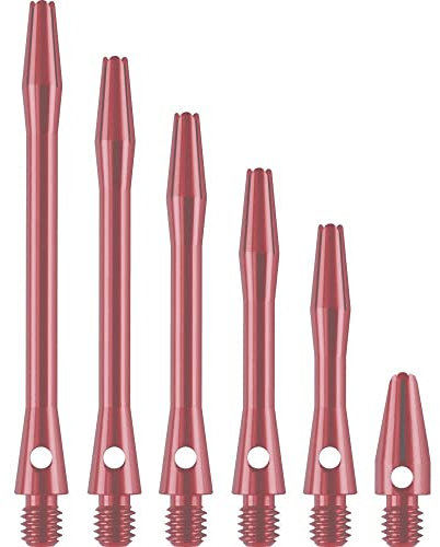 DESIGNA DARTS Metall-Dart-Schäfte, 3 Sets aus eloxiertem Aluminium, lang, rosa, 53 mm