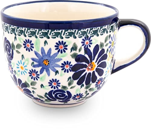 Bunzlauer keramik Milchkaffeetasse (Cappuccino-Tasse), 0.35 Liter Dekor DU126
