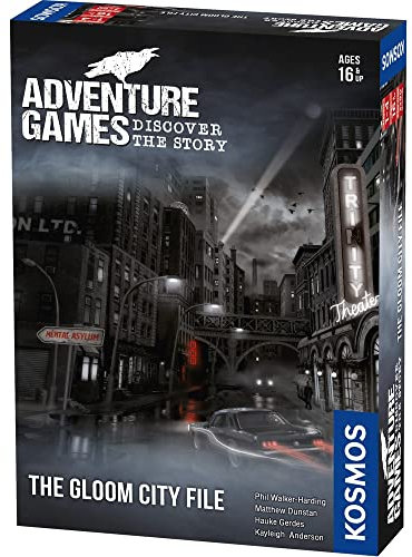 Thames & Kosmos Adventure Games: The Gloom City File, Cooperative Card Games for Adults and Teens, Board Games for Game Night, For 1 to 4 Players, Age 16+