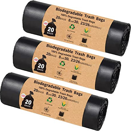 Portable Toilet Bags for Camping, 60 Count Toilet Replacement Bags, 8 Gallon, 30 Liter Camping Toilet Bags, Compostable Toilet Bags for Portable Toilet, Outdoors, Boating, Car Travel, Long Trips