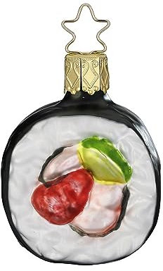 Inge Glas - Christbaumschmuck, Weihnachtsbaumschmuck - Futo Maki - Glas - Farbe: Mehrfarbig - Höhe 5,5 cm