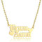 RWQIAN Prénom Personnalisé Collier Acier Inoxydable Nom Personnalisé Chaîne Femmes Personnaliser Bijoux Colliers 2 Prénom Argent/Or/Or rose