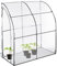 Relaxdays Serra per Orto, Telo in PVC, HxLxP: 215 x 200 x 100 cm, Percorribile, Coltivazioni Piante, Trasparente Nero, Ferro