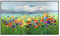 LCDIUDIU Gemälde, Bunte Blumen Busch Pflanzen Am See Berglandschaft Abstrakte Moderne Original Handgemalte Ölgemälde Auf Leinwand Für Familie Wand Wohnzimmer Esszimmer Home Art Decor