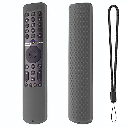 Fernbedienungshülle kompatibel für Xiaomi Mi TV P1 50 43 P1E Q1 75 Q1E 55 XMRM-19, Sprachfernbedienungs-Schutzhülle Silikon-Anti-Verlust-Hülle mit Lanyard (dunkelgrau)