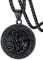 FaithHeart Christophorus Halskette für Herren Mann, Heiliger Christophorus Anhänger für Autofahrer, Schwarz Schutzpatron Amulett mit Runder Anhänger für Weihnachten Geburtstag