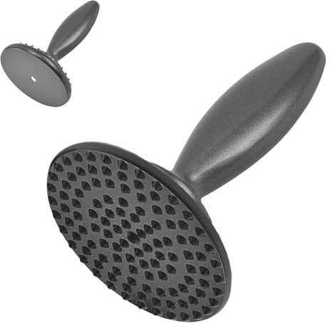 Kirosaku Meat Tenderizer - Hammer Edelstahl, Ergonomischer Griff, Ideal für Rind, Kalb, Geflügel, Waschbares Chrom, Zinkkern, Spülmaschinenfest - Küchenklopfer - 10x14,5x10 cm - Schwarz