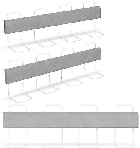 Yakimz 3X Bettgitter für Kinder 200cm, Bettschutzgitter 5-Loch Höhenverstellbar, Rausfallschutz Bett, Kinderbettgitter, Babybettgitter Sicher, Einfach zu Montieren, Grau