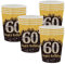 POPOYU 16 Pièces Gobelets Jetable Anniversaire 60 ans,9oz Gobelets Noir et Or Decoration Joyeux Anniversaire,Gobelets Papier Décorées de Fête pour Deco Table Anniversaire 60 ans Femme Hommes