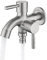Robinet De Jardin À Double Sortie 1/2 Robinet D'extérieur Double En Acier Inoxydable Résistant À La Rouille Kit De Robinet Extérieur Robinet De Jardin Robinet D'extérieur Pour Jardin, Ménage,
