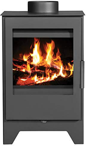 Kleiner Kaminofen Victoria Parma L schwarz, raumluftunabhängig - 5kW