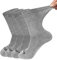 ZFSOCK Chaussettes Diabétiques Homme Femme: Sans Elastique Sans Couture Non Comprimantes Amples Socquettes Classiques Diabetique en Coton Coussin 4 Paires Mi-mollet, Gris 39-42
