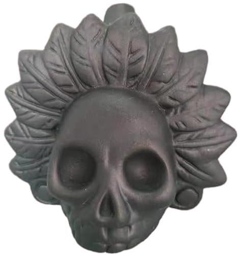 Asiasioc Dekompressionspfeife mit großem Loch, Okarina mit zwei Kammern, aztekische Todespfeife (B)