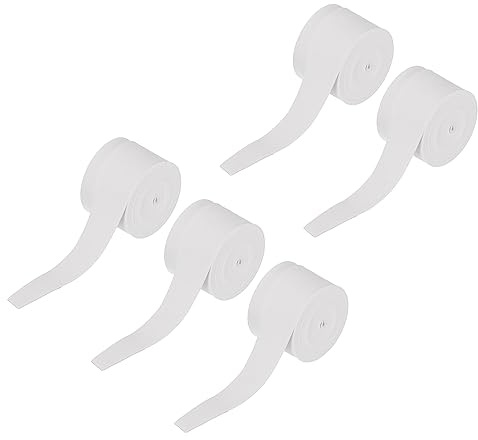 QUARKZMAN 5Stk Trommelstock Klebeband Schlagzeugstab Griffe Trommelstab Wicklung Rutschfest 27mm(1) Breite 1.1m Länge für Trommel Schlagzeug Zubehör Weiß