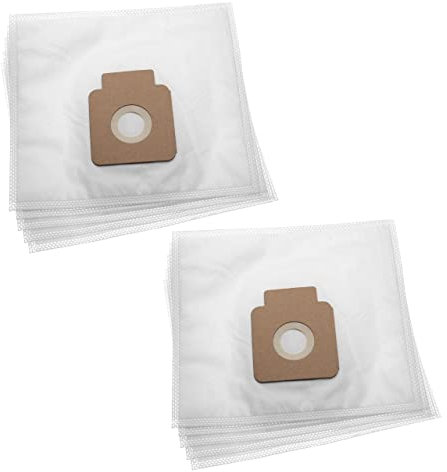 vhbw 10x Vacuum Cleaner Bag Replacement for Hoover H64, H58 for Vacuum Cleaner, Microfleece, 23.8 cm x 26.7 cm, White