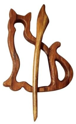 Broche avec motif animal en bois pour loisirs créatifs, broche de dessin animé, fermoir à boucle amusant, écharpe, bijoux, épingles à châle mignonnes