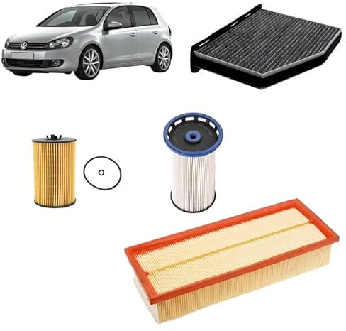 Kit tagliando 4 filtri originali per Volkswagen Golf 6 VI 1.6TDI,CAY