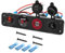 Gebildet Panel Enchufe Cargador Encendido/apagado 4 en 1, toma corriente USB doble, Voltímetro LED, Enchufe para Encendedor Cigarrillos y Interruptor Basculante Encendido y Apagado con luz LED (rojo)
