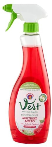 48er-Pack Chanteclair Vert Ecodetergente Multiuso Aceto,Mehrzweck Ökowaschmittel mit Himbeeressig,625ml + 1er-Pack Kostenlos Felce Azzurra Talkumpuder, 100g-Beutel