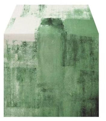 LOZULO Tischläufer Modern Salbei Grün Läufer Tisch Boho Leinen Tischläufer Abwaschbar Landhausstil Table Runner Party Tischdeko Outdoor Wetterfest 40x180 für Couchtisch