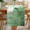 LOZULO Tischläufer Modern Salbei Grün Läufer Tisch Boho Leinen Tischläufer Abwaschbar Landhausstil Table Runner Party Tischdeko Outdoor Wetterfest Tischläufer 33x183 für Couchtisch