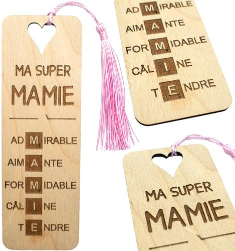 ERNESTINE - Marque page grand mère fête des grands mères - marque page en bois personnalisé - cadeau fête des grands mères - idée cadeau mamie original - cadeau anniversaire mamie - marque page mamie