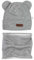 CiuchCiuch Set Mütze und Schal mit Futter für Babys - Mütze für Mädchen – Jungen – Kinder – Schal – Für Spaziergänge – Für Herbst und Frühling - Grau 46-48