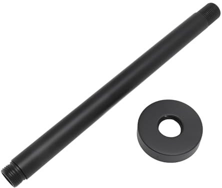 Shower Hose Extension, Matte Black Stainless Steel Shower Head Extension Arm Easy to Install and Durable for Bathroom (25cm)