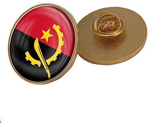 Broche Drapeau De L'Angola En Émail, Épingle À Huile En Forme De Gouttes De Cristal, Insignes Du Drapeau Du Monde, Accessoires Pour Vêtements, Écharpe, Broche Art Déco, Grand Millésime, Broc