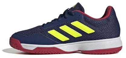 adidas Unisex Kinder Gamespec Kids Tennis Shoes, Dark Blue/Lucid Lemon/FTWR White, 36 2/3 EU