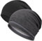 ADVIGO Laufmütze Herren, Klassische Mütze Damen, Elastisch Bequem Beanie Mütze, Mütze Herren Winter Atmungsaktive Sportmütze für Laufen Skifahren Radfahren Snowboarden Klettern (Schwarz+Grau)