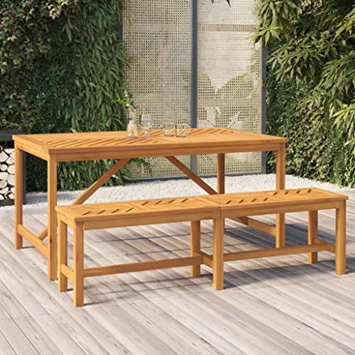 KLYEON Garten-Esstisch 150x90x74 cm Massivholz Akazie,Stilvoller Gartentisch aus Akazienholz mit Fischgrätenmuster für Terrasse und Garten Gartenmöbel & Zubehör