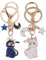 Porte Clef Couple,2 Pièces Porte-Clés Porte-clés de Lune Chat Porte Clef Chat Kawaii orte Clef Femme Porte-clés Dessin Animé Mignon Magique Chat pour Sacs à Main Cadeaux Anniversaire Sac Pendentif