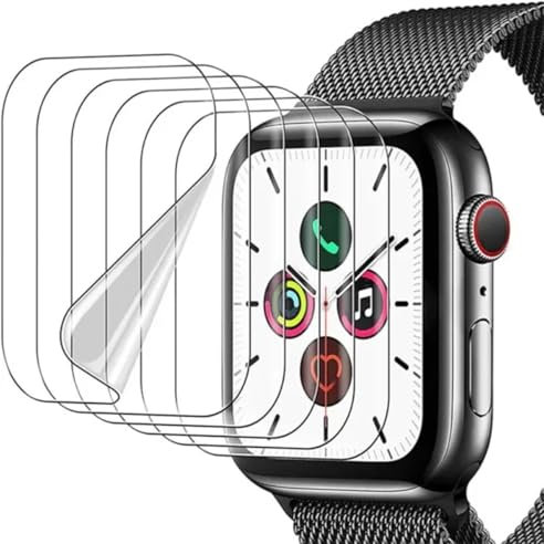 5 Pezzi Pellicola Protettiva Compatibile per Apple Watch SE (2022/2020) /Series 6 5 4 (40mm),Facile Installazione, HD Trasparente TPU Pellicola,Sensibile al tatto, Senza Bolle