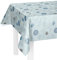 LILENO HOME Tischdecke abwaschbar als Meterware 240x140cm (Schnittkante) in Allium blau Motiv - Wachstuchtischdecke wasserabweisend ideal als Tischtuch o. Tischläufer für Bierzeltgarnitur